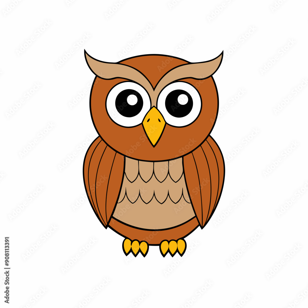 Owl isolated bird art vector illustration Owl isolated bird art vector illustration