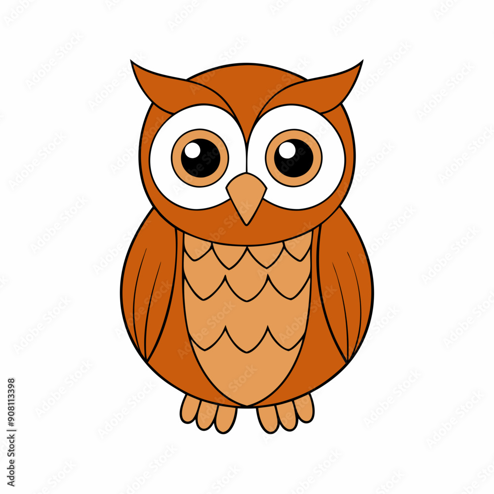 Owl isolated bird art vector illustration Owl isolated bird art vector illustration