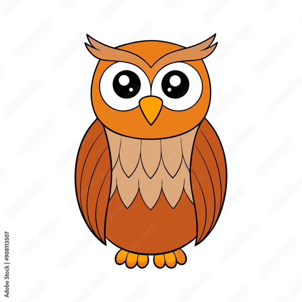 Owl isolated bird art vector illustration Owl isolated bird art vector illustration