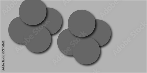 Abstract gray background with a lot of circles. Bubbles abstract. illustration design. Banner pattern with copy space Abstract blank geometric circle abstract gray background with circles .