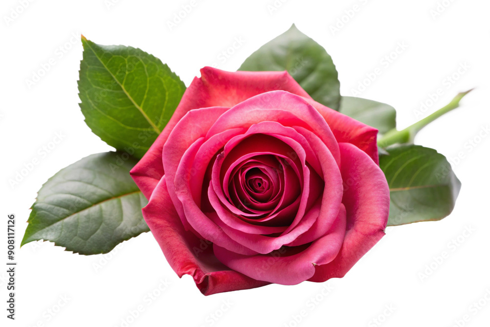 Rose isolated on white background, full depth of field Rose isolated on white background, full depth of field
