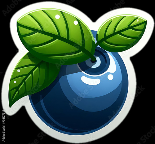 Natural berry sticker