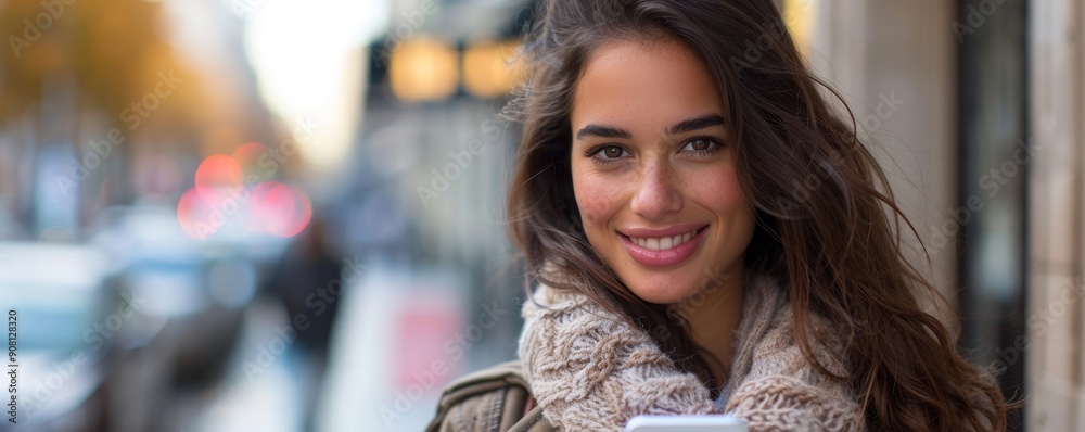 Attractive woman texting on mobile phone, Generative AI Attractive woman texting on mobile phone, Generative AI