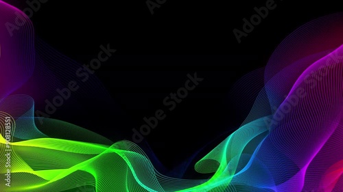 Background Video. Wave In Rgb Theme HD 4k Footage 