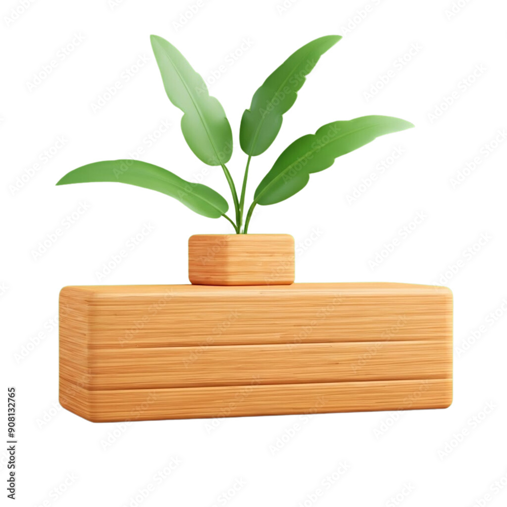 a plant in wooden pot on Isolated transparent background png. generated with AI a plant in wooden pot on Isolated transparent background png. generated with AI