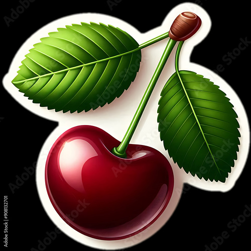 Cherry fruit sticker