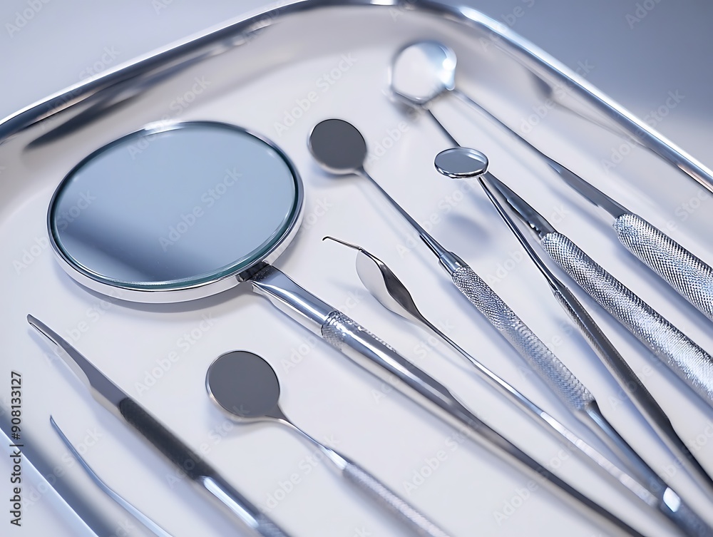 Surgical instruments in kidney dish Surgical instruments in kidney dish