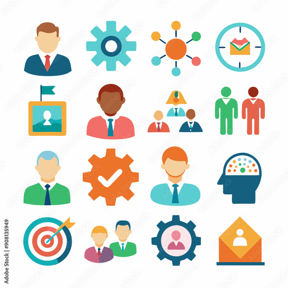 Teamwork Community Business People Partnership set art vector illustration Teamwork Community Business People Partnership set art vector illustration
