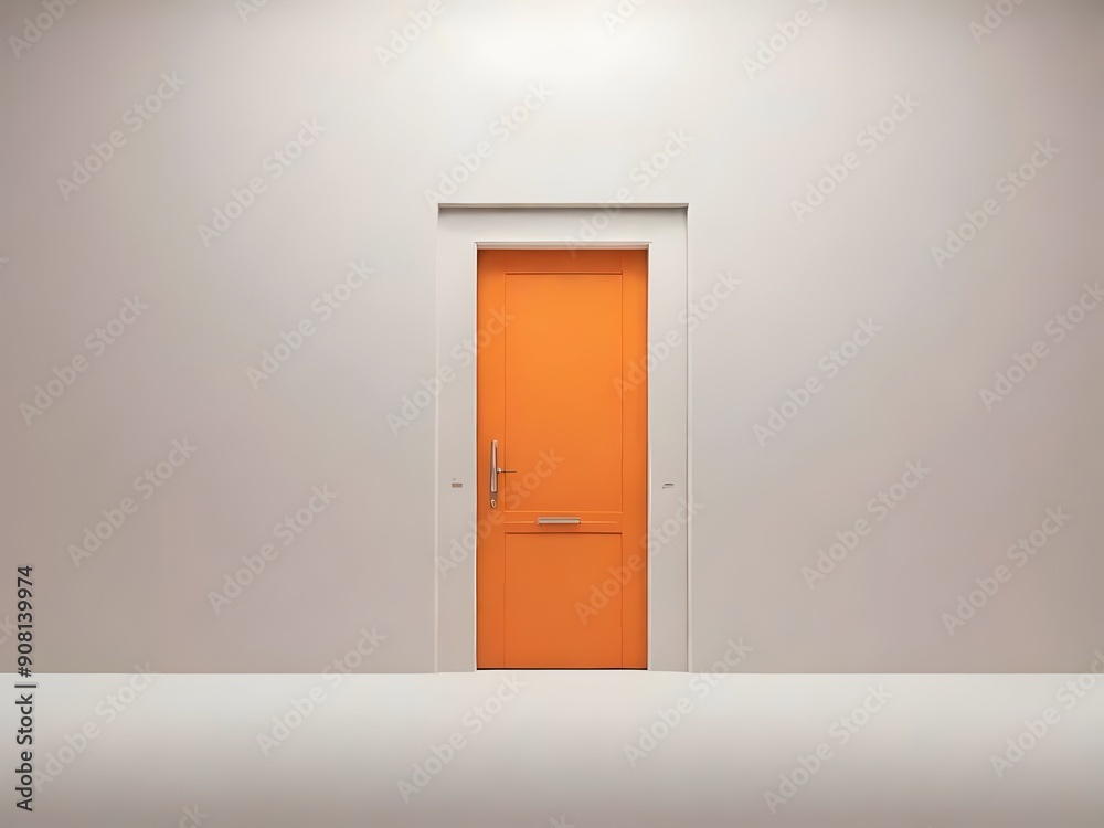 Orange Door - Modern Minimalistic Background. Elegant, architectural-themed illustration perfect for diverse projects, from marketing to home decor. Orange Door - Modern Minimalistic Background. Elegant, architectural-themed illustration perfect for diverse projects, from marketing to home decor.