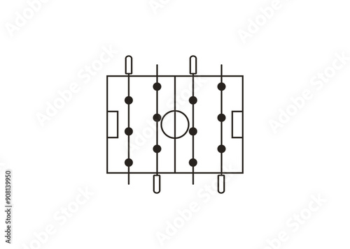 Foosball, game icon. Vector illustration.