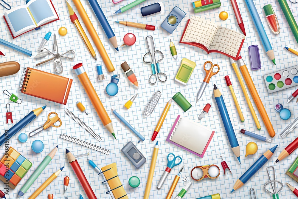 Physics and chemistry sciences pattern for education design with seamless background of laboratory equipment, flasks, books, pencils, rulers, idea light bulbs, gears, molecules and hourglasses
Physics and chemistry sciences pattern for education design with seamless background of laboratory equipment, flasks, books, pencils, rulers, idea light bulbs, gears, molecules and hourglasses