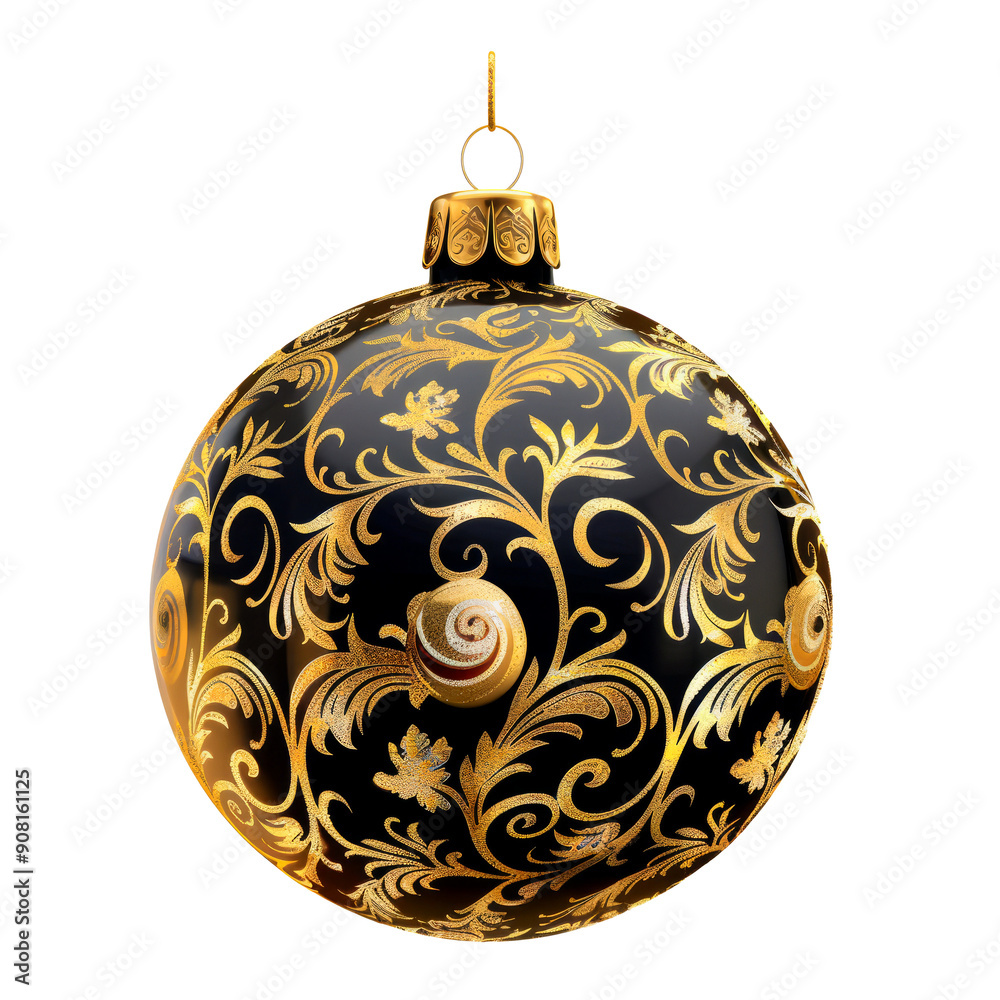Decorative black and gold Christmas Ornament Decorative black and gold Christmas Ornament