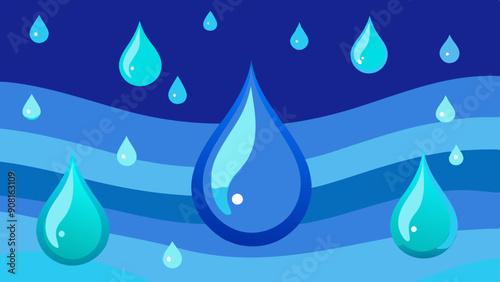  Water drop background vector art illustration 