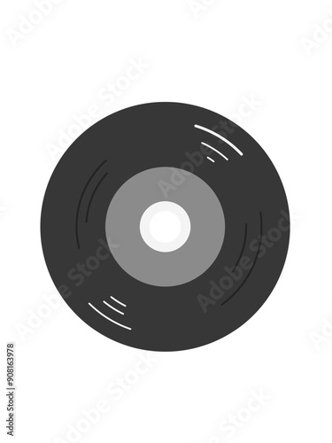 illustration of a music disc with a white background