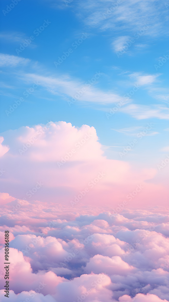Dramatic Sky: An Exquisite Harmonious Gradient of Tranquility from Deep FH Blue to Soft Blush Pink Dramatic Sky: An Exquisite Harmonious Gradient of Tranquility from Deep FH Blue to Soft Blush Pink