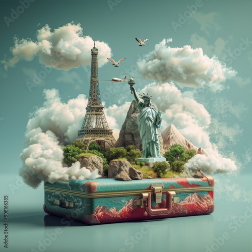 Travel concept ad design 