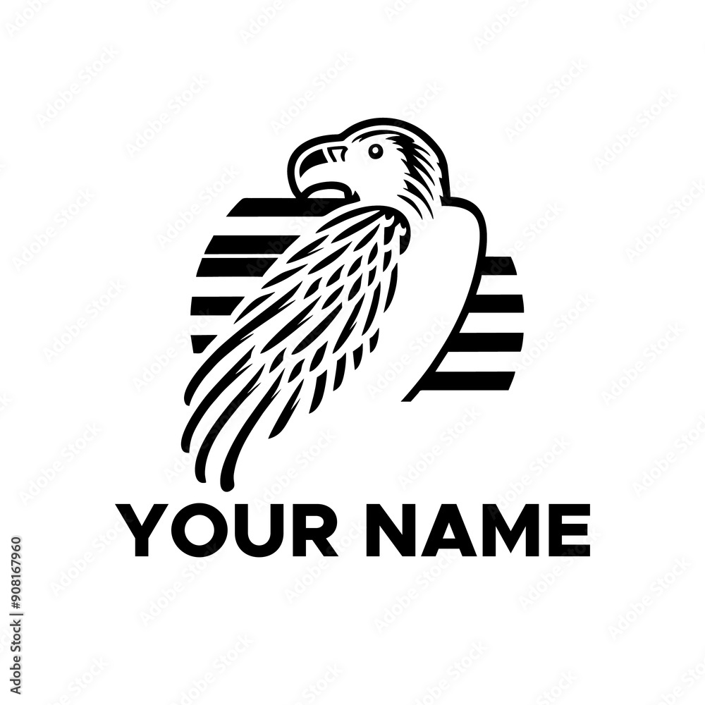 Obraz premium vulture logo vector