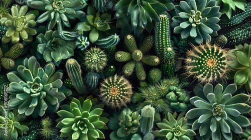  Succulents growing on a wall in various sizes, with vibrant green foliage