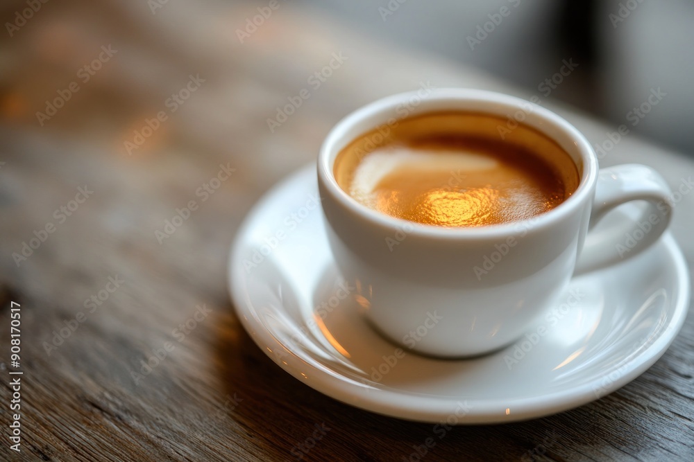 A Close-Up of a Cup of Espresso on a Wooden Table A Close-Up of a Cup of Espresso on a Wooden Table