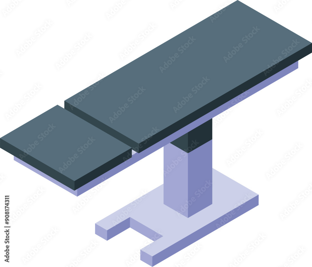 Medical examination table for examining patients lying in hospital Medical examination table for examining patients lying in hospital