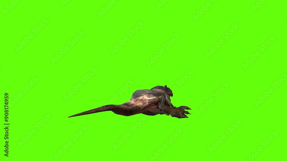 T-rex momma dinosaur stunned green screen animation 3D rendering T-rex momma dinosaur stunned green screen animation 3D rendering