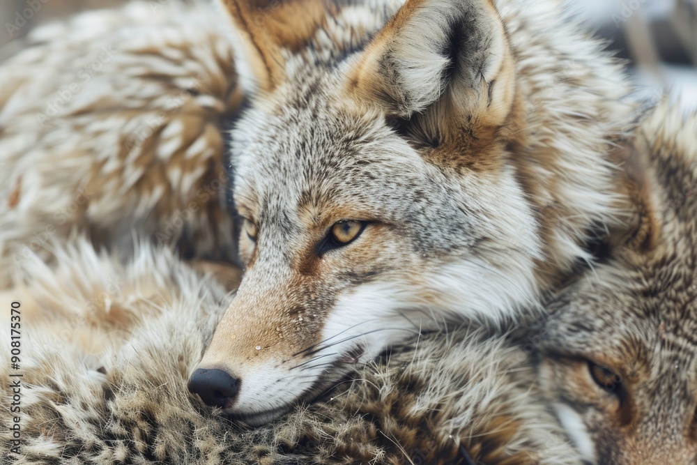 Grey wolf portrait Grey wolf portrait