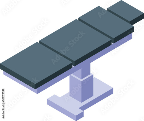 Adjustable medical table is waiting to be used for a surgery in an operating room