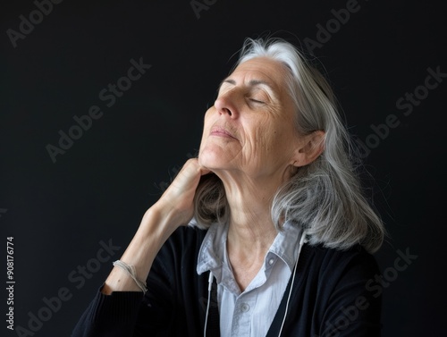 Woman Enjoying Music With Headphones in a Cozy Indoor Space During Afternoon