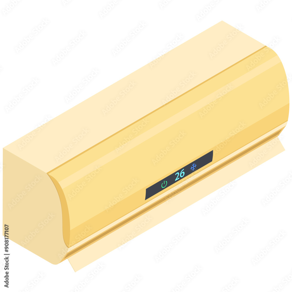 Isometric Air Conditioner Icon Isometric Air Conditioner Icon