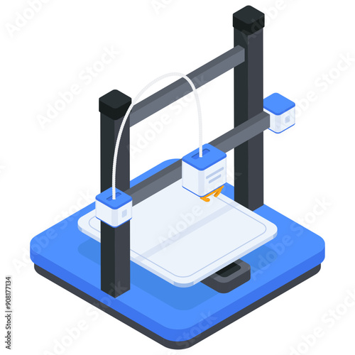 Isometric 3D Printer Icon