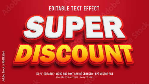 super discount editable text effect