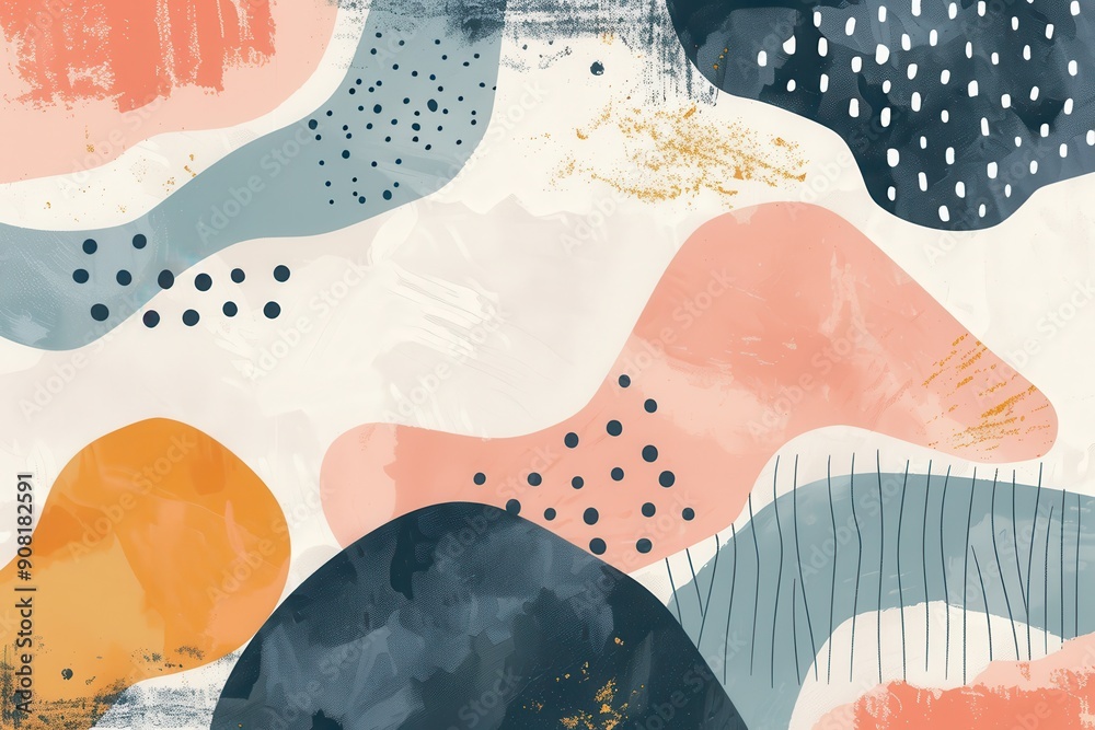 Hand-Drawn Minimalist Backgrounds: Scandinavian Style