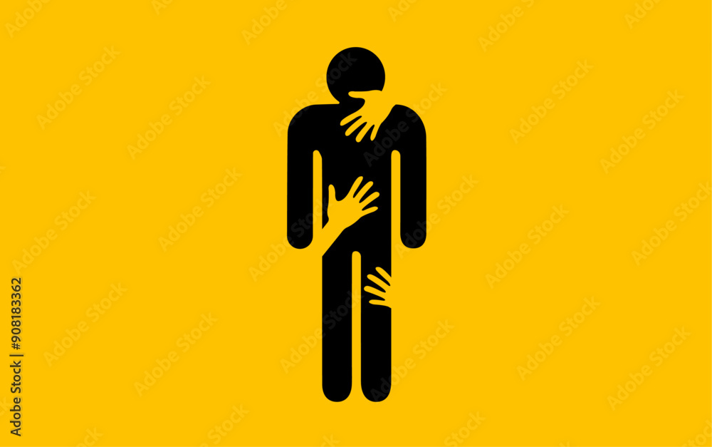 Violence victims aggression crime illustraion Violence victims aggression crime illustraion