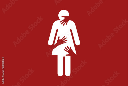 Violence victims aggression crime illustraion