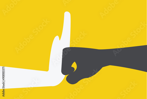 Fight war against oppressions illustration