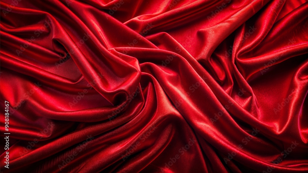Obraz premium Luxurious Red Silk Fabric with Elegant Draping