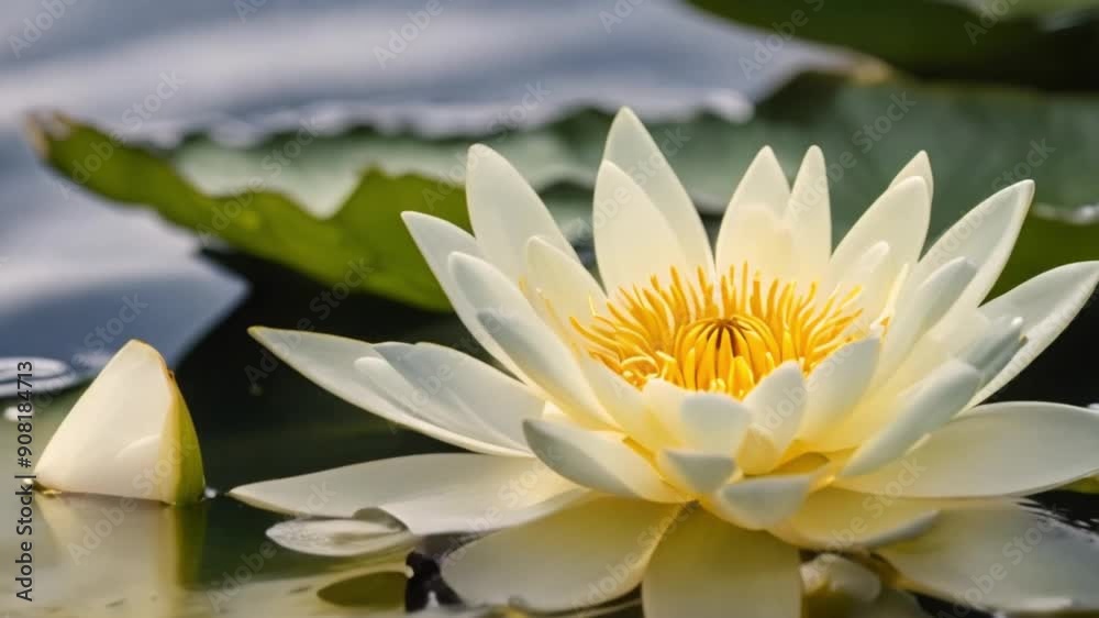 Time lapse opening of water lily flower Time lapse opening of water lily flower