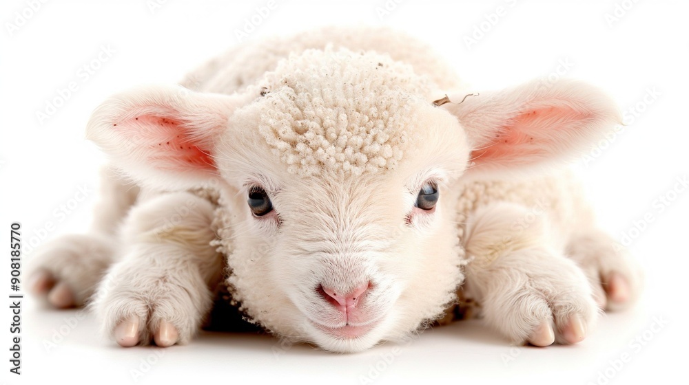 A photo of a sheep resting on its hind legs with its head positioned between them A photo of a sheep resting on its hind legs with its head positioned between them