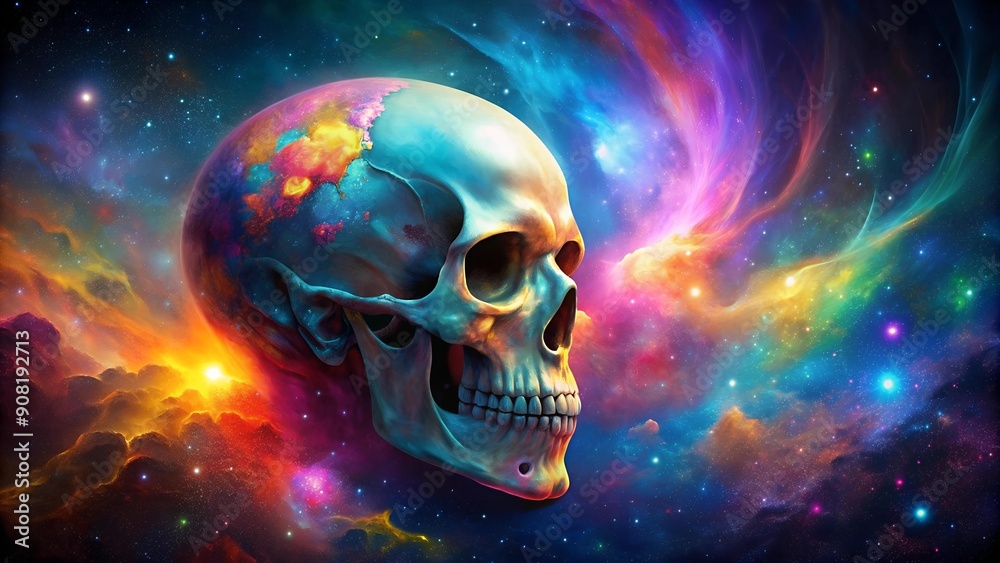 Spectral Symphony: A Skull in the Cosmic Tapestry Generative AI Spectral Symphony: A Skull in the Cosmic Tapestry Generative AI