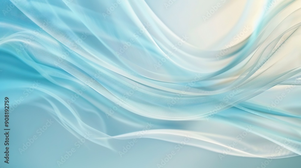A focused view of a blue and white backdrop featuring a rippling pattern at the top and base of the photo A focused view of a blue and white backdrop featuring a rippling pattern at the top and base of the photo