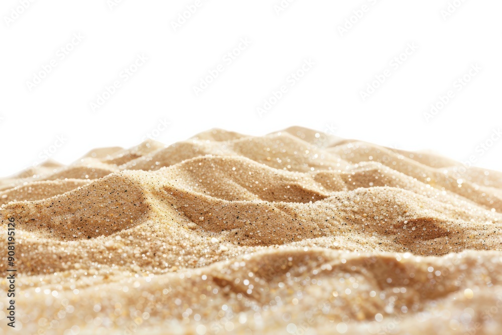 Isolated Desert Sand Pile and Dune on White Background Isolated Desert Sand Pile and Dune on White Background