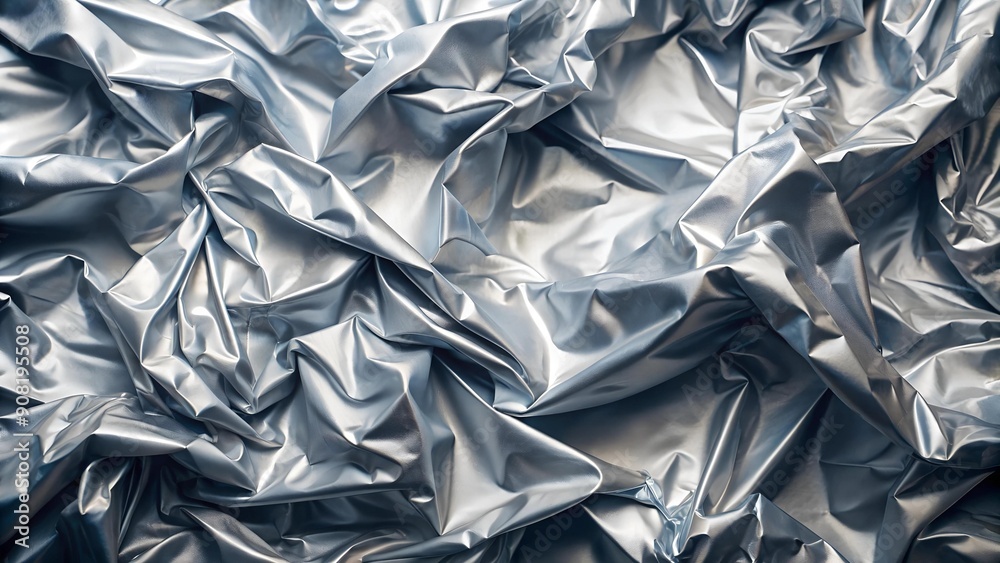 Ethereal Echoes: A Symphony of Crumpled Textures in Silver and Grey  Generative AI