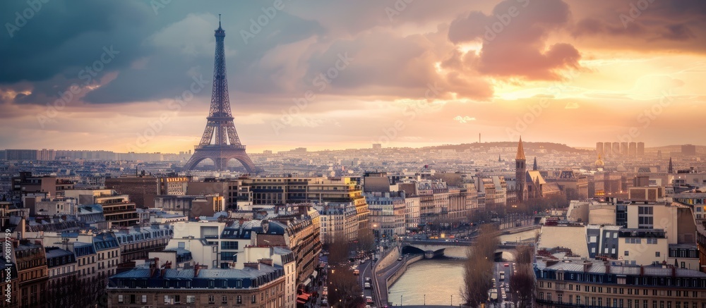 Fototapeta premium View on Eiffel Tower