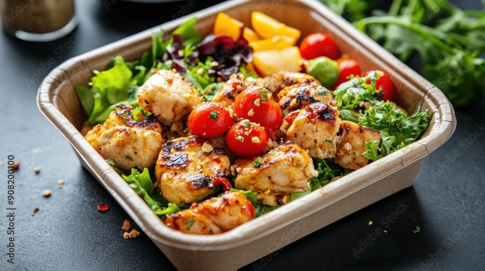 Grilled Chicken Salad with Cherry Tomatoes Grilled Chicken Salad with Cherry Tomatoes