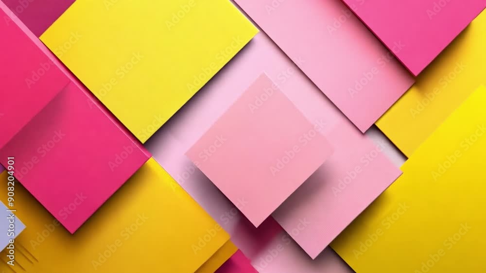 Captivating animated background with pink and yellow squares Captivating animated background with pink and yellow squares