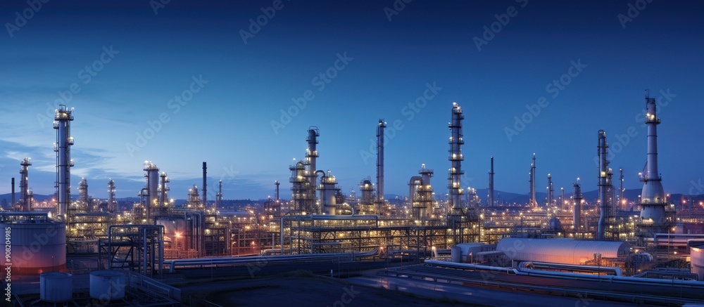 petrochemical industry on sunset and Twilight sky petrochemical industry on sunset and Twilight sky