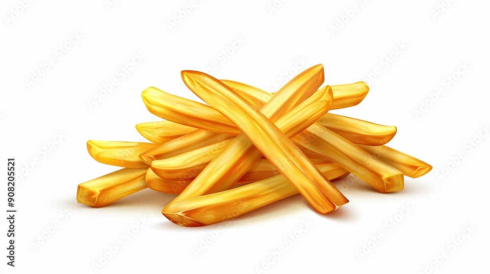 Golden Crispy French Fries Pile - 3D Render, Food Photography, Fast Food, Delicious , French Fries , Crispy , Golden Golden Crispy French Fries Pile - 3D Render, Food Photography, Fast Food, Delicious , French Fries , Crispy , Golden