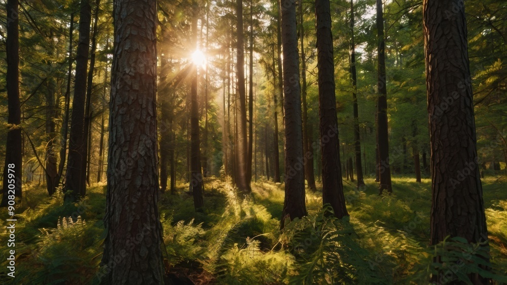 Golden Hour in a Summer Forest Golden Hour in a Summer Forest