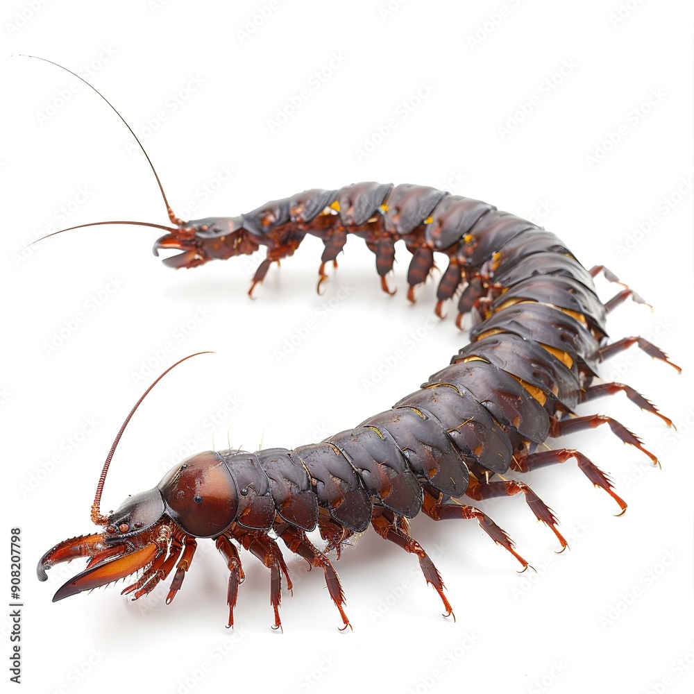 Fototapeta premium Centipede Cosplay animal fashion cartoon isolated whitebackground 16:9
