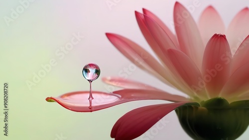 there is a drop of water that looks like a flower photo